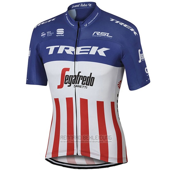 2017 Fahrradbekleidung Trek Segafredo Champion Stati Uniti Trikot Kurzarm und Tragerhose - zum Schließen ins Bild klicken